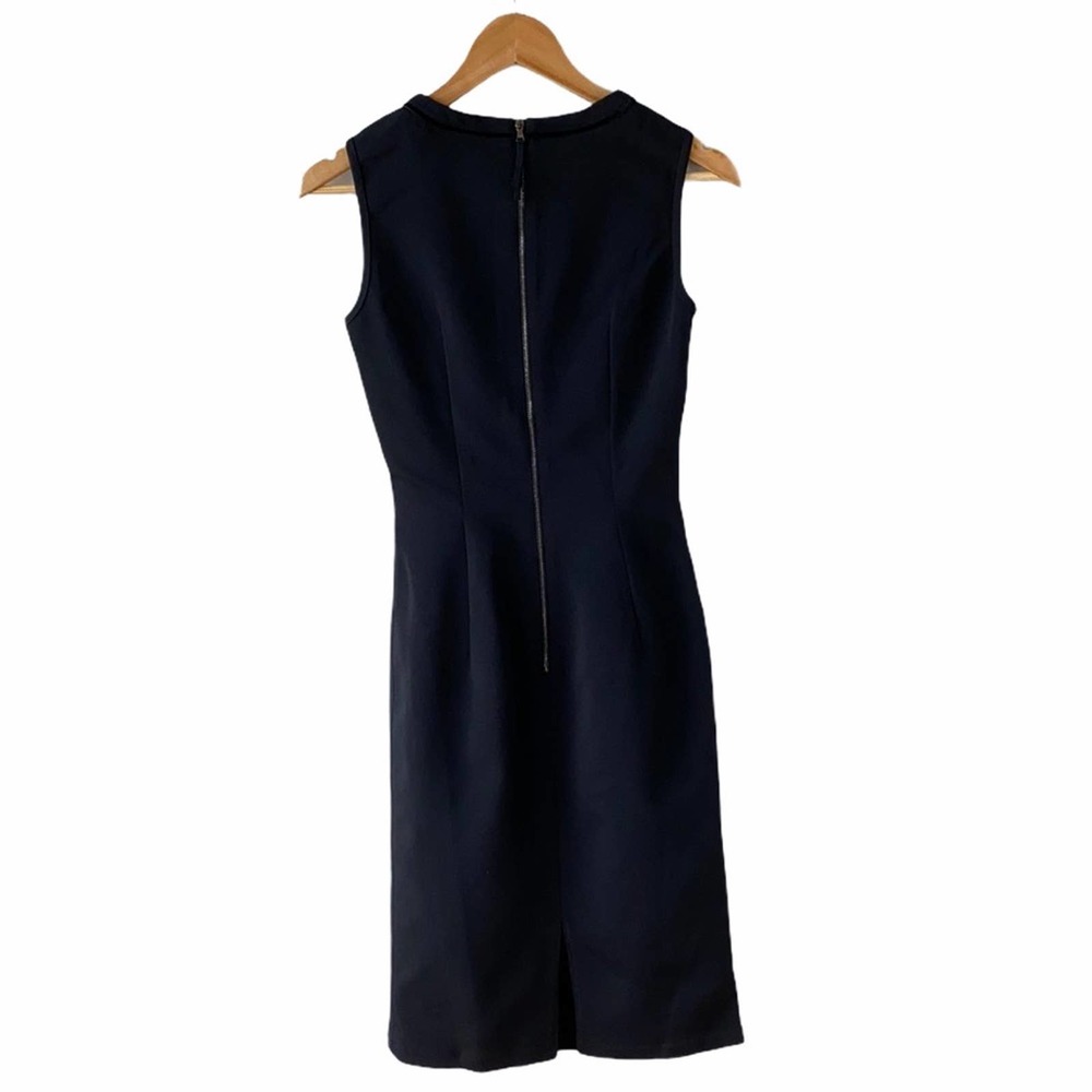 New D&G Dolce & Gabbana Black Sleeveless Velvet Trim Sheath Dress IT44/US8 - Picture 12 of 16